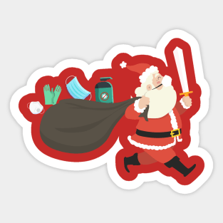 Santa Claus Coronavirus Sticker